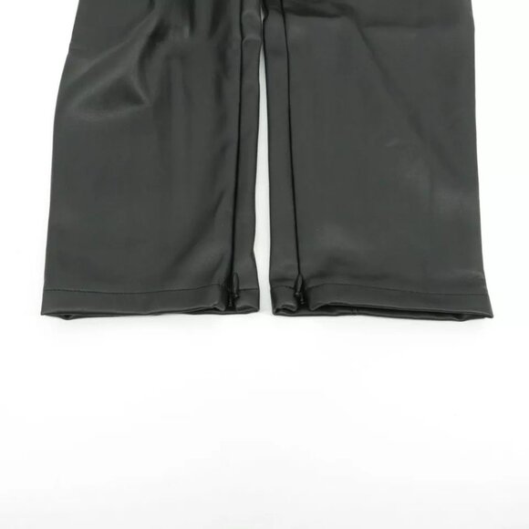 Bar III Womens Faux Leather Pants Black Medium Elastic Waistband - Picture 6 of 7